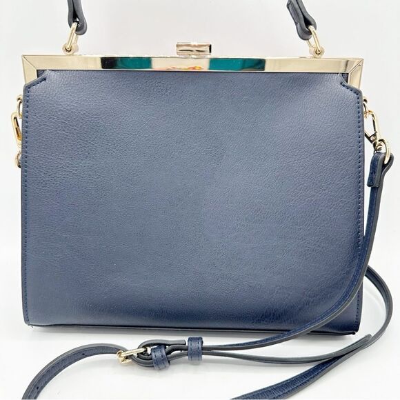 Dune London Pink/Blue Color-block Convertible Structured Satchel/Crossbody Bag - Picture 11 of 11